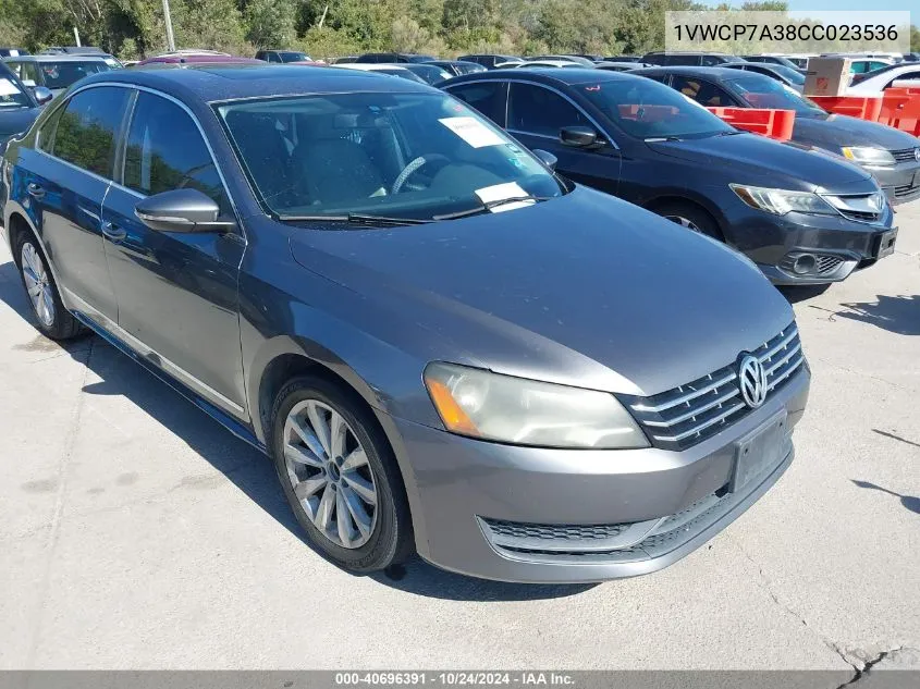 2012 Volkswagen Passat 2.5L Sel VIN: 1VWCP7A38CC023536 Lot: 40696391