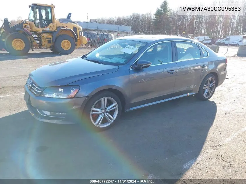 2012 Volkswagen Passat 3.6L V6 Se VIN: 1VWBM7A30CC095383 Lot: 40772247