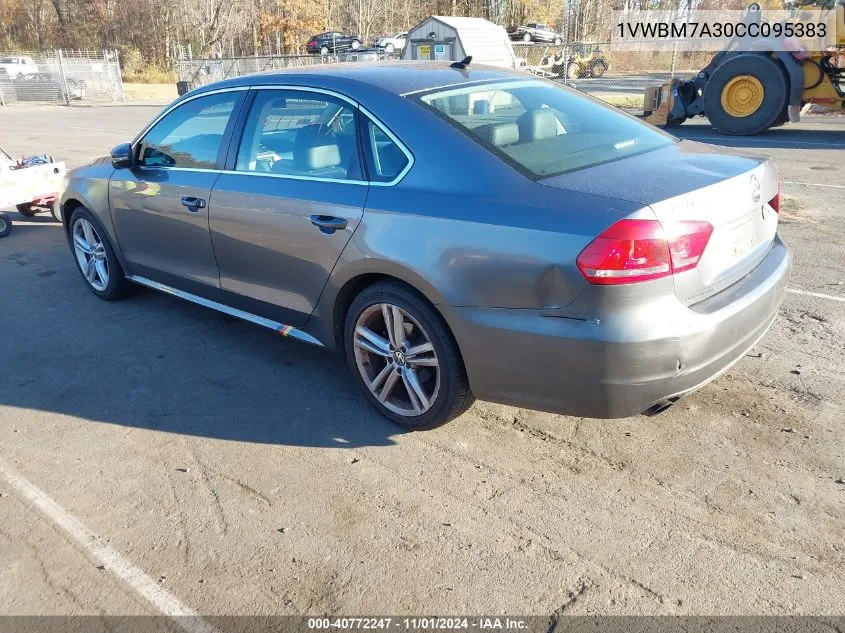 2012 Volkswagen Passat 3.6L V6 Se VIN: 1VWBM7A30CC095383 Lot: 40772247