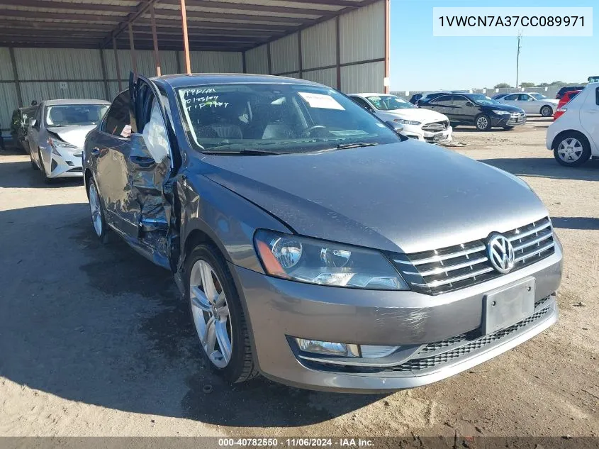 2012 Volkswagen Passat 2.0L Tdi Sel Premium VIN: 1VWCN7A37CC089971 Lot: 40782550