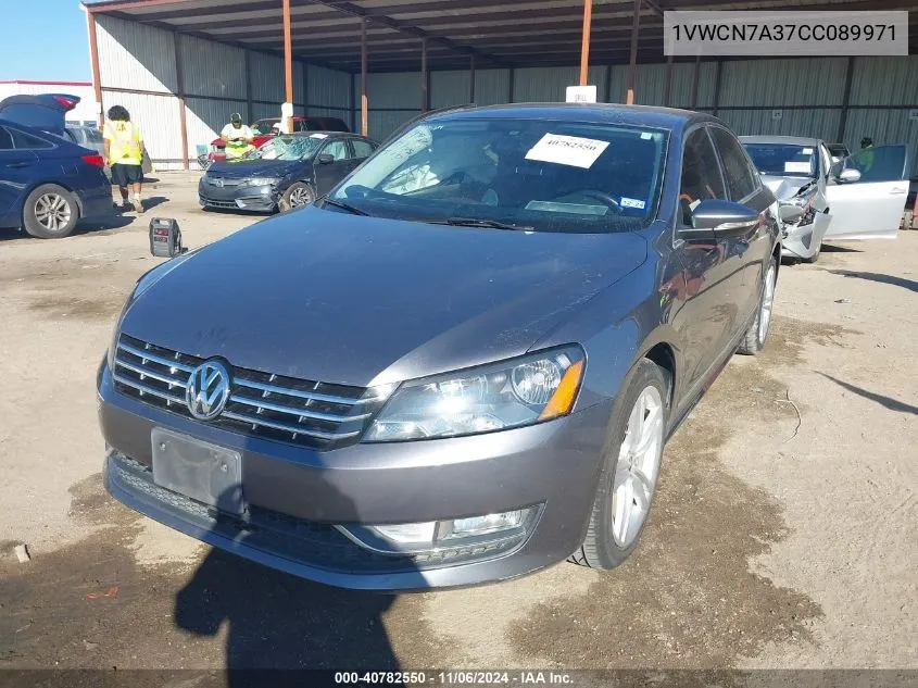 2012 Volkswagen Passat 2.0L Tdi Sel Premium VIN: 1VWCN7A37CC089971 Lot: 40782550