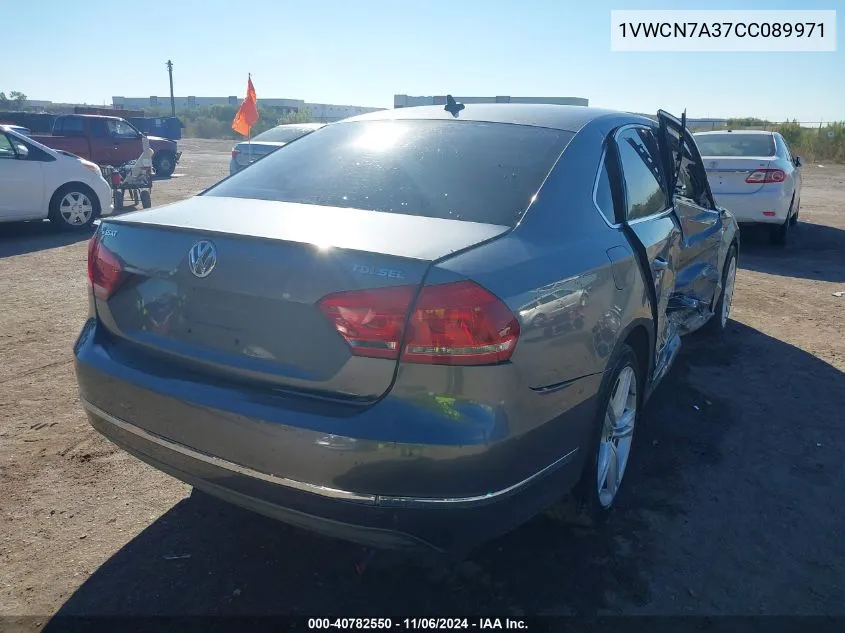 2012 Volkswagen Passat 2.0L Tdi Sel Premium VIN: 1VWCN7A37CC089971 Lot: 40782550