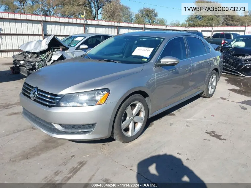 2012 Volkswagen Passat 2.5L Se VIN: 1VWBP7A35CC073273 Lot: 40846240