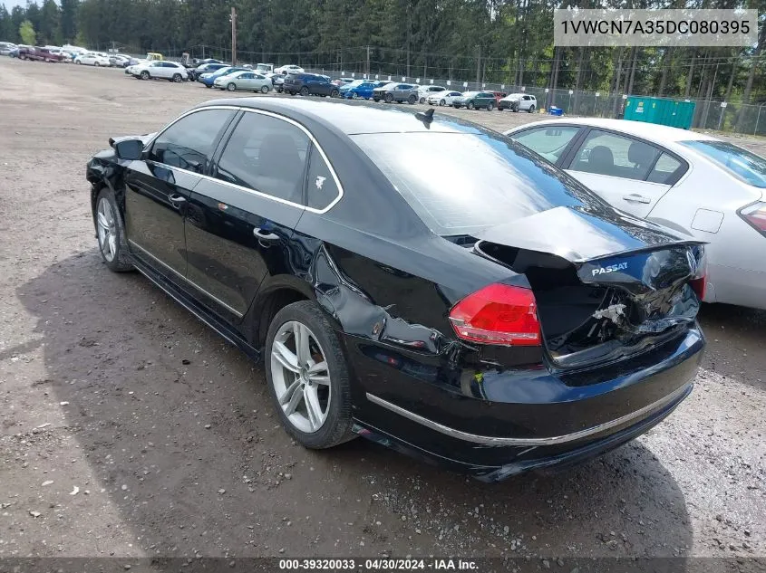 1VWCN7A35DC080395 2013 Volkswagen Passat 2.0L Tdi Sel Premium