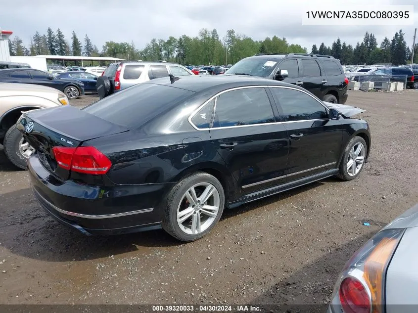 1VWCN7A35DC080395 2013 Volkswagen Passat 2.0L Tdi Sel Premium