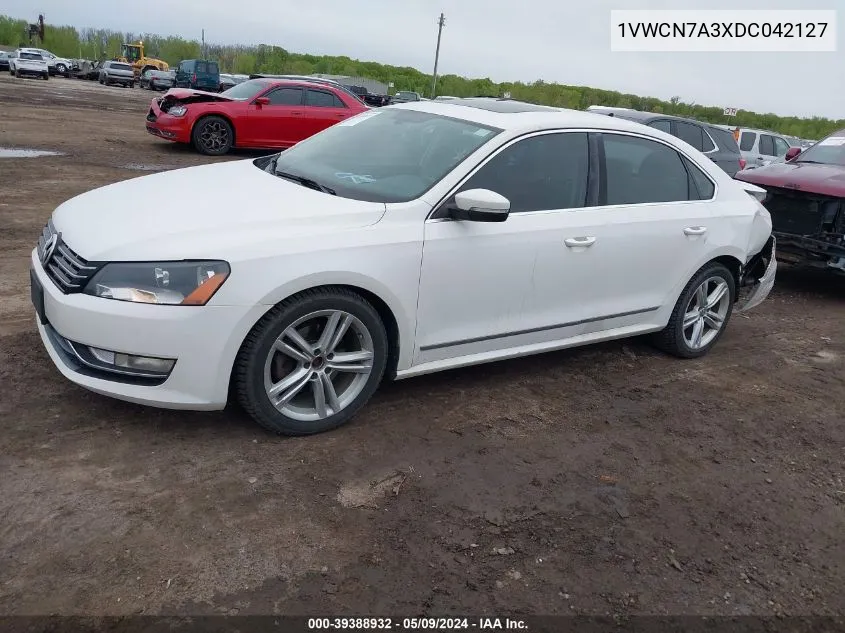 2013 Volkswagen Passat 2.0L Tdi Sel Premium VIN: 1VWCN7A3XDC042127 Lot: 39388932