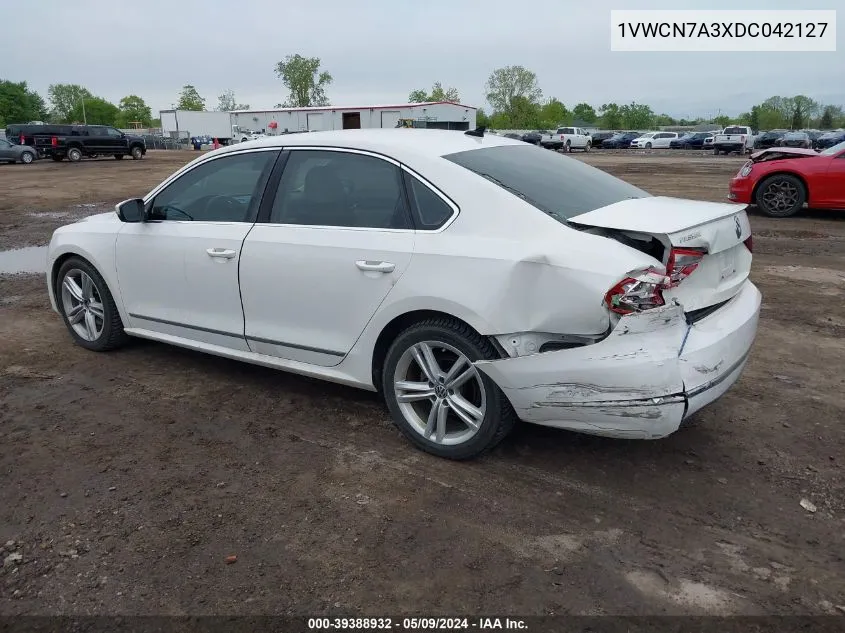 1VWCN7A3XDC042127 2013 Volkswagen Passat 2.0L Tdi Sel Premium