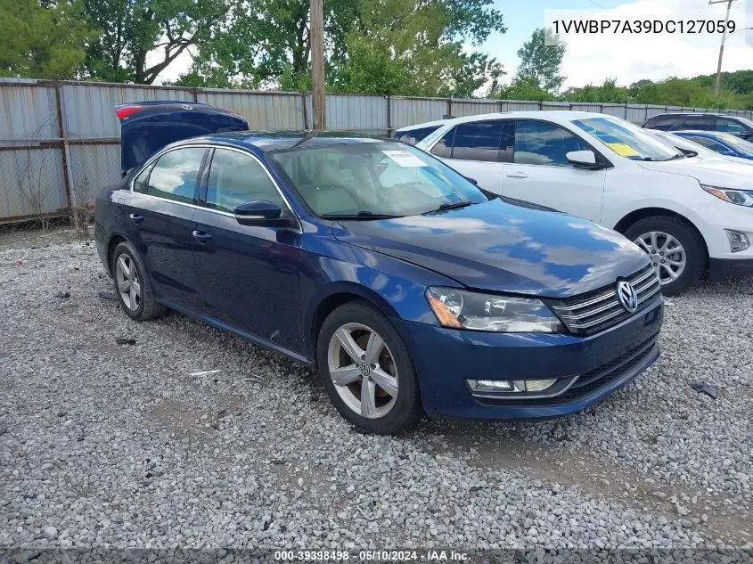 2013 Volkswagen Passat 2.5L Se VIN: 1VWBP7A39DC127059 Lot: 39398498