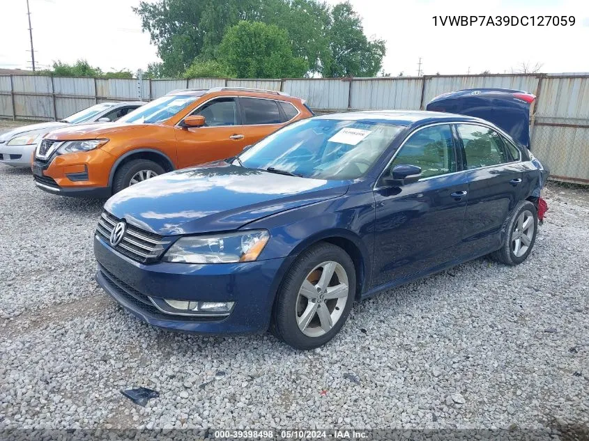 1VWBP7A39DC127059 2013 Volkswagen Passat 2.5L Se