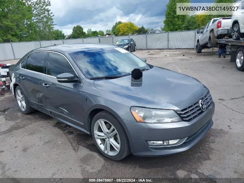 1VWBN7A38DC149527 2013 Volkswagen Passat 2.0L Tdi Se