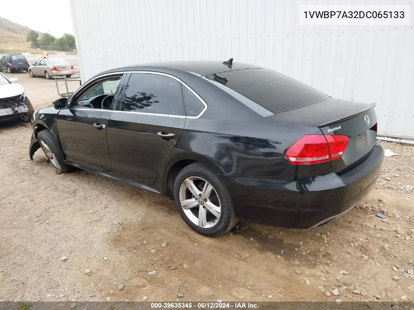 1VWBP7A32DC065133 2013 Volkswagen Passat 2.5L Se