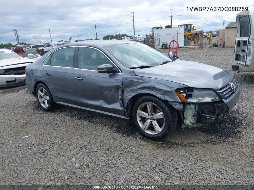 1VWBP7A37DC088259 2013 Volkswagen Passat 2.5L Se