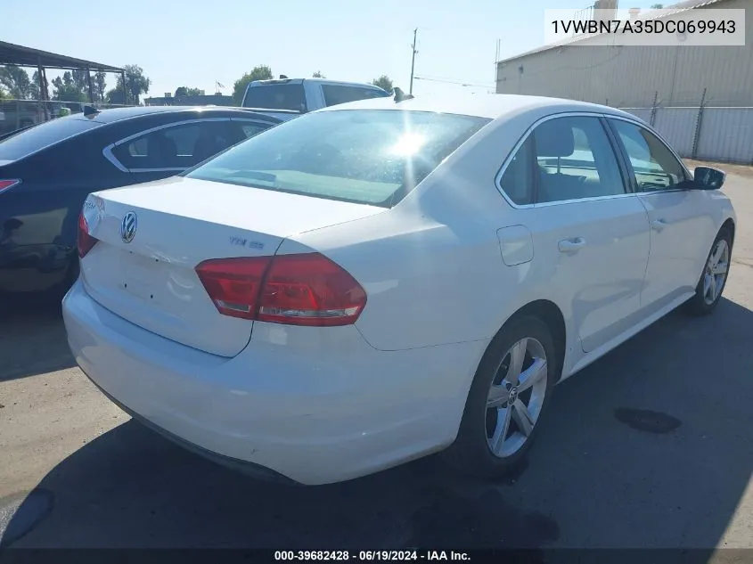 2013 Volkswagen Passat 2.0L Tdi Se VIN: 1VWBN7A35DC069943 Lot: 39682428