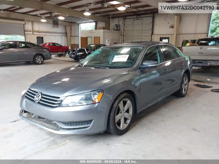 1VWBH7A32DC042190 2013 Volkswagen Passat 2.5L Se