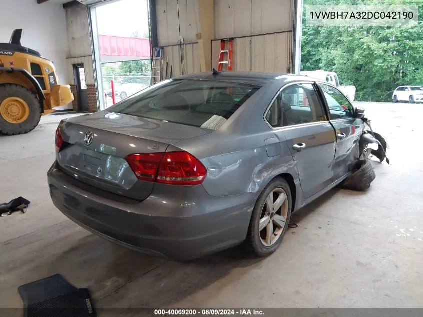 1VWBH7A32DC042190 2013 Volkswagen Passat 2.5L Se