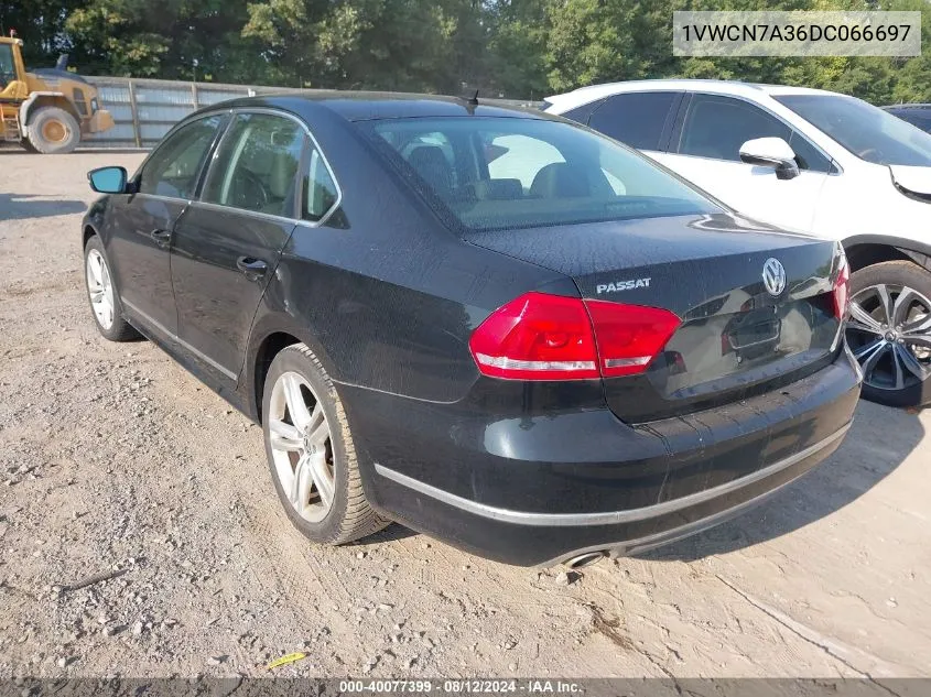 2013 Volkswagen Passat 2.0L Tdi Sel Premium VIN: 1VWCN7A36DC066697 Lot: 40077399