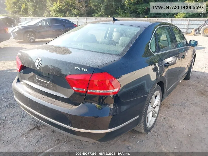 2013 Volkswagen Passat 2.0L Tdi Sel Premium VIN: 1VWCN7A36DC066697 Lot: 40077399