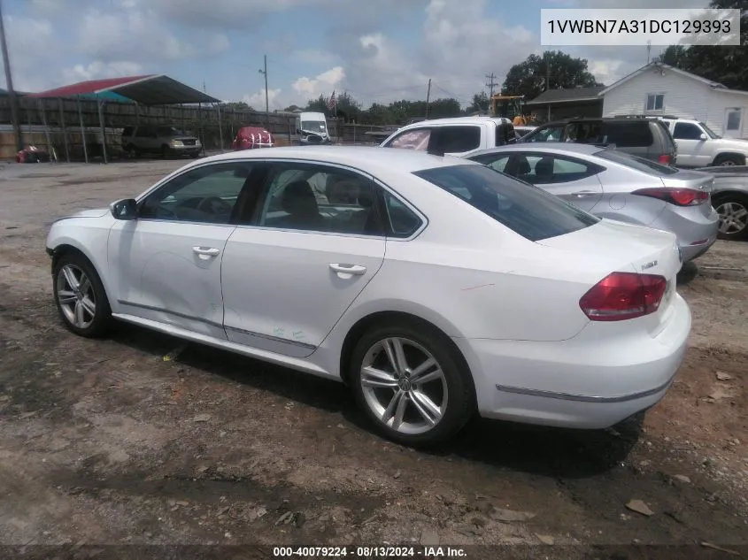 1VWBN7A31DC129393 2013 Volkswagen Passat 2.0L Tdi Se