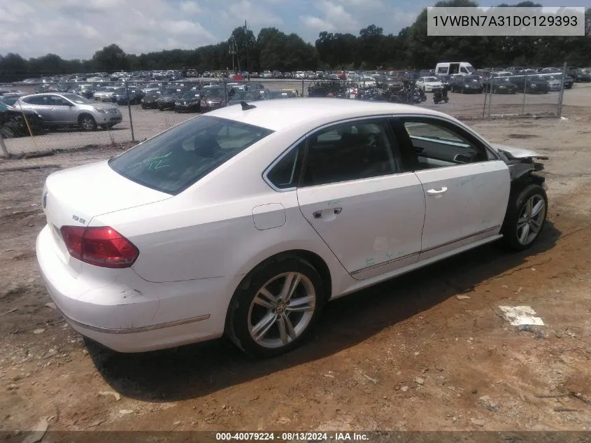 2013 Volkswagen Passat 2.0L Tdi Se VIN: 1VWBN7A31DC129393 Lot: 40079224