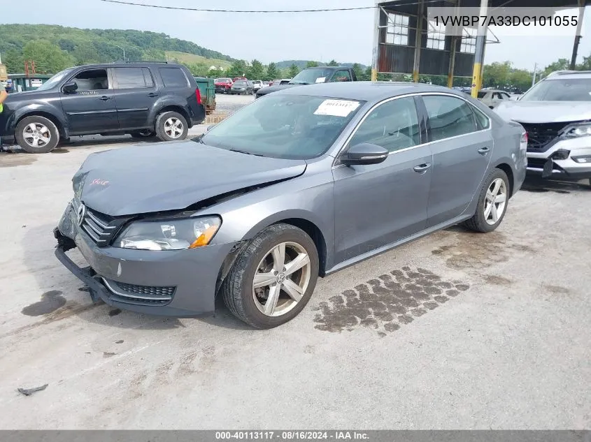 1VWBP7A33DC101055 2013 Volkswagen Passat 2.5L Se