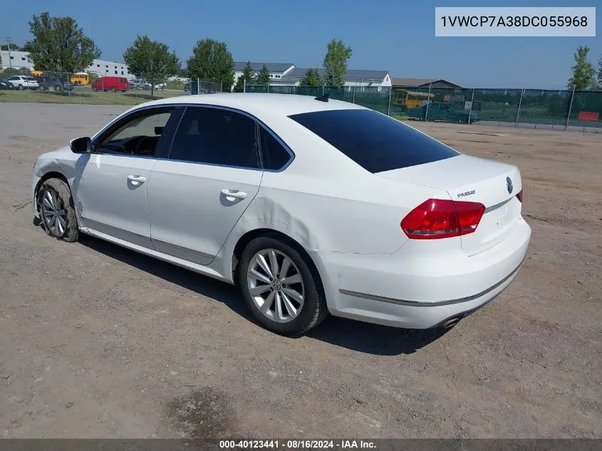 2013 Volkswagen Passat 2.5L Sel Premium VIN: 1VWCP7A38DC055968 Lot: 40123441