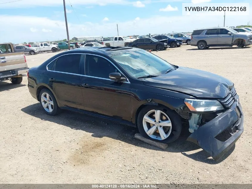 2013 Volkswagen Passat 2.5L Se VIN: 1VWBH7A34DC122168 Lot: 40124128