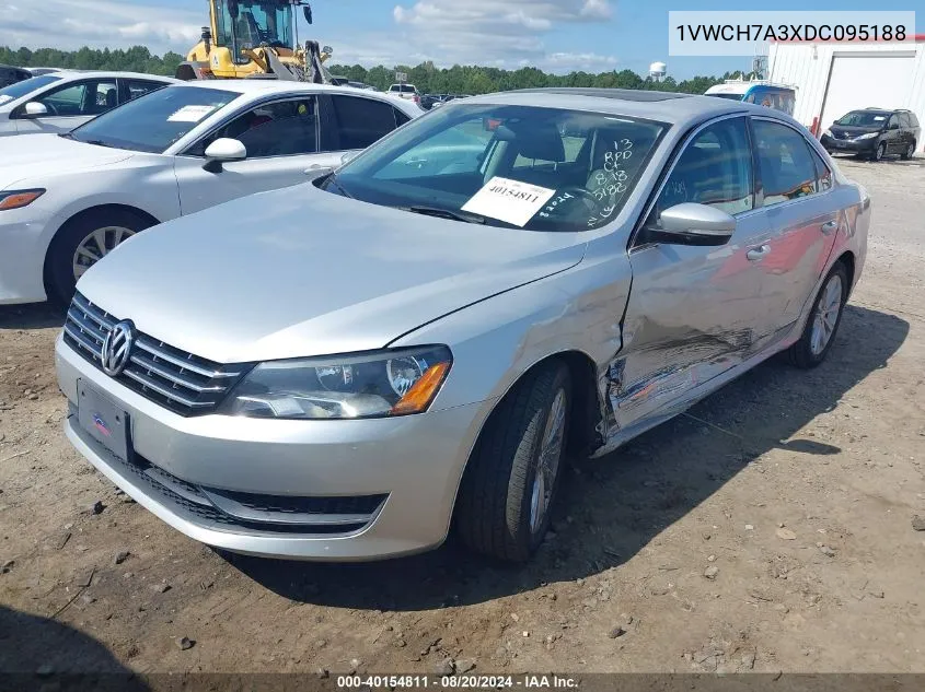 2013 Volkswagen Passat Sel VIN: 1VWCH7A3XDC095188 Lot: 40154811