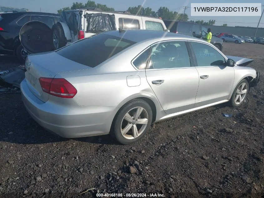 1VWBP7A32DC117196 2013 Volkswagen Passat 2.5L Se