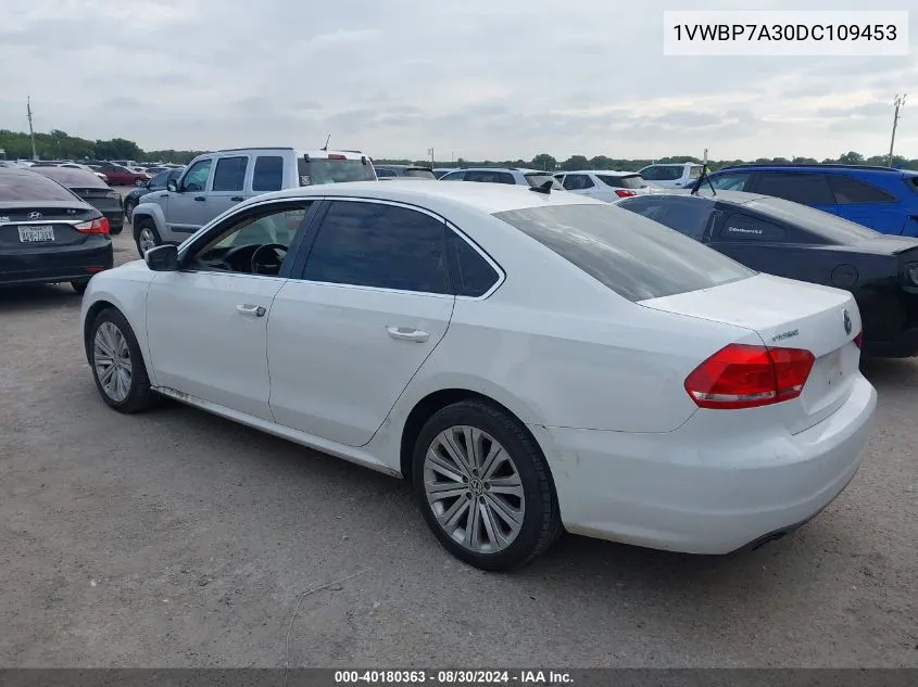 2013 Volkswagen Passat 2.5L Se VIN: 1VWBP7A30DC109453 Lot: 40180363