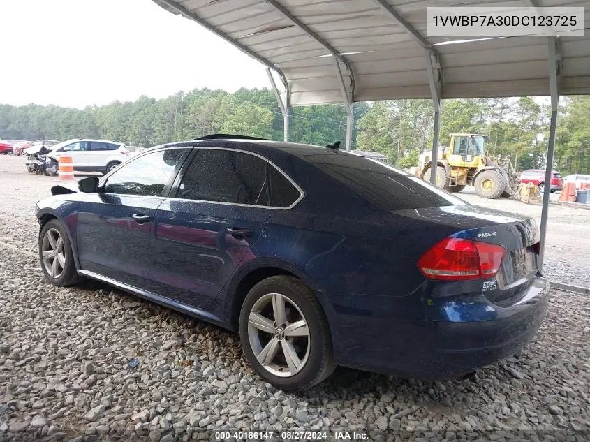 1VWBP7A30DC123725 2013 Volkswagen Passat 2.5L Se