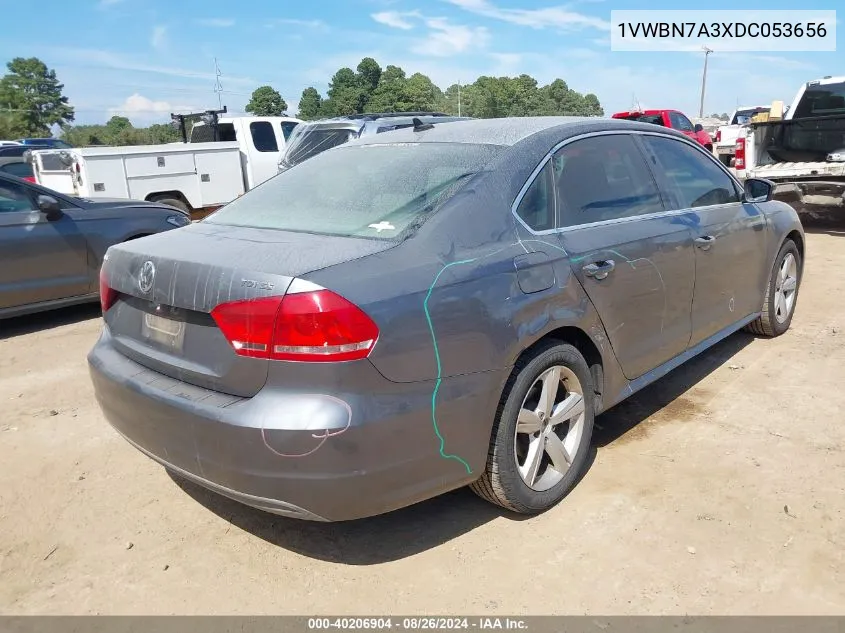 2013 Volkswagen Passat 2.0L Tdi Se VIN: 1VWBN7A3XDC053656 Lot: 40206904