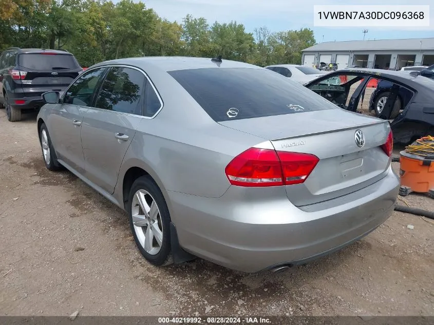 2013 Volkswagen Passat 2.0L Tdi Se VIN: 1VWBN7A30DC096368 Lot: 40219992