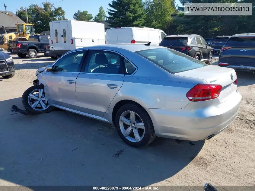 2013 Volkswagen Passat Se VIN: 1VWBP7A38DC053813 Lot: 40228079