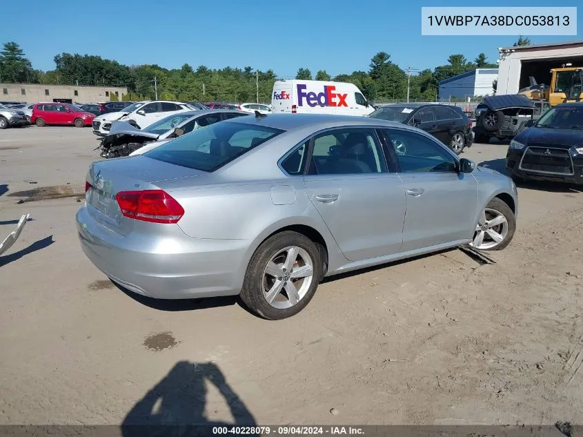 1VWBP7A38DC053813 2013 Volkswagen Passat Se