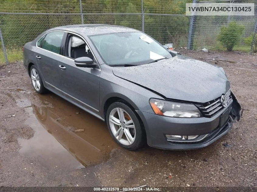 1VWBN7A34DC130425 2013 Volkswagen Passat 2.0L Tdi Se