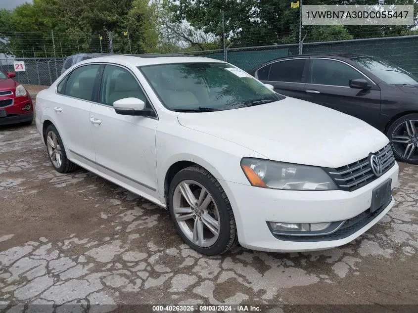 1VWBN7A30DC055447 2013 Volkswagen Passat 2.0L Tdi Se