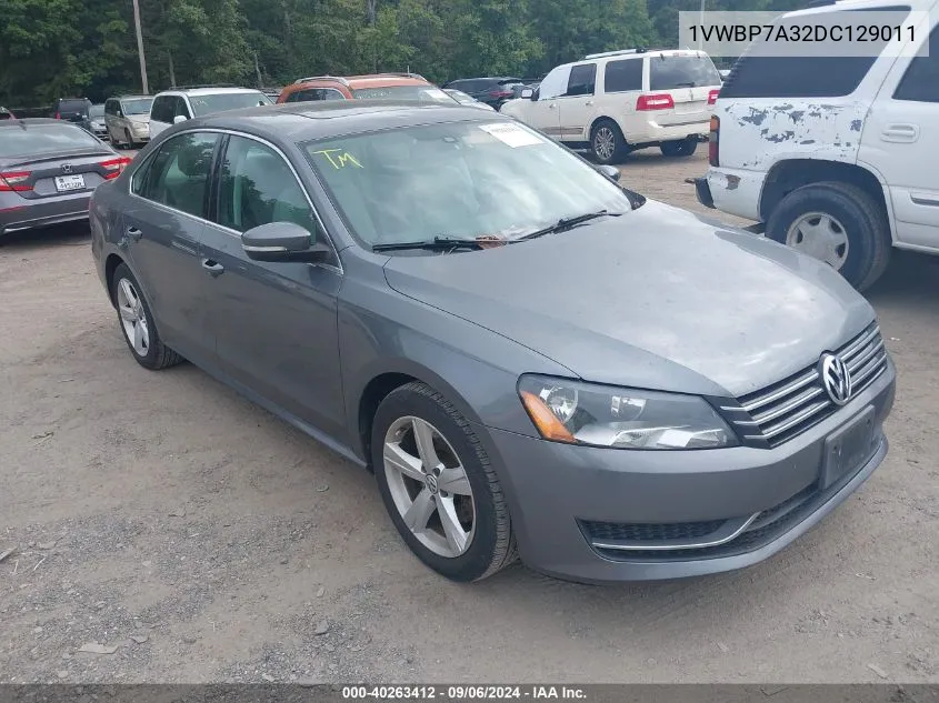 1VWBP7A32DC129011 2013 Volkswagen Passat 2.5L Se