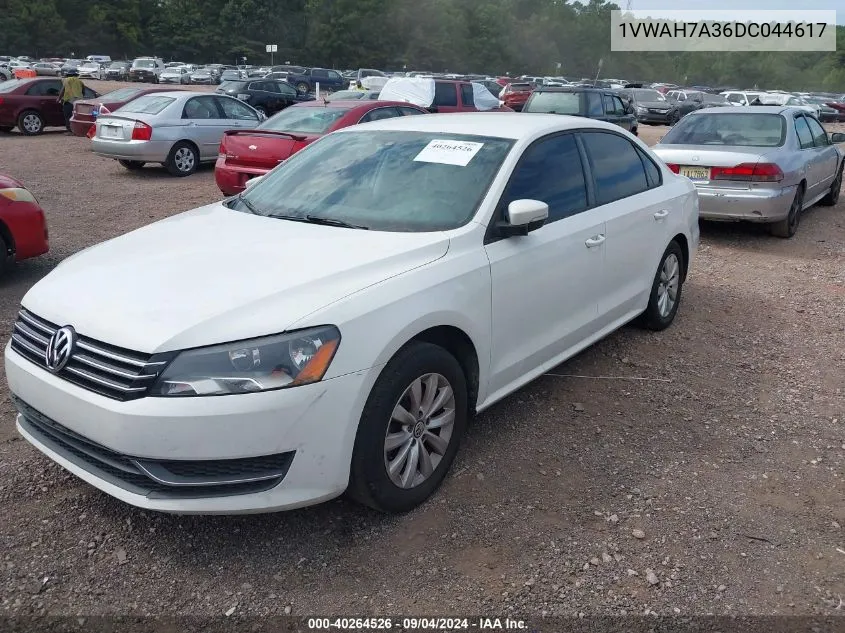 1VWAH7A36DC044617 2013 Volkswagen Passat 2.5L S