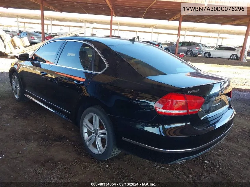 2013 Volkswagen Passat Se VIN: 1VWBN7A30DC076296 Lot: 40334354