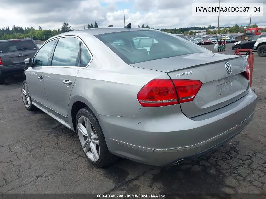 2013 Volkswagen Passat 2.0L Tdi Sel Premium VIN: 1VWCN7A36DC037104 Lot: 40339738