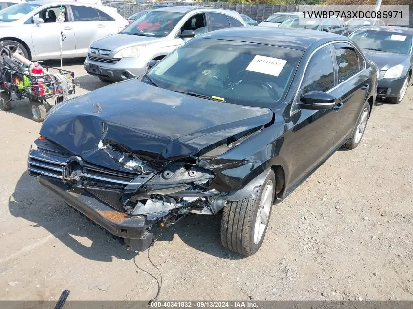 2013 Volkswagen Passat 2.5L Se VIN: 1VWBP7A3XDC085971 Lot: 40341832