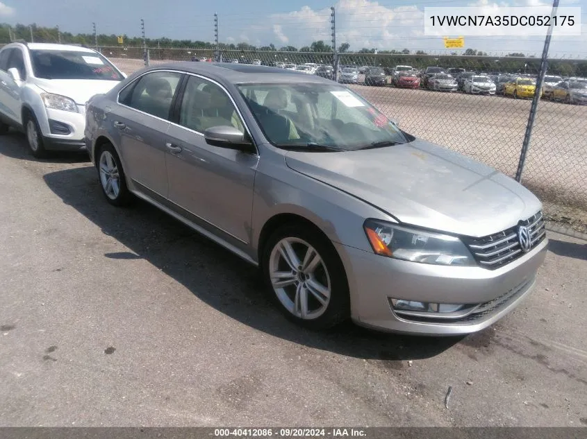 2013 Volkswagen Passat 2.0L Tdi Sel Premium VIN: 1VWCN7A35DC052175 Lot: 40412086