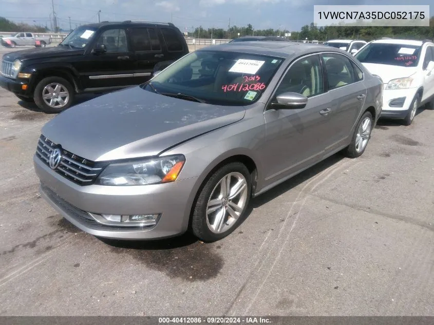 2013 Volkswagen Passat 2.0L Tdi Sel Premium VIN: 1VWCN7A35DC052175 Lot: 40412086