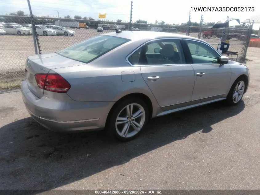 2013 Volkswagen Passat 2.0L Tdi Sel Premium VIN: 1VWCN7A35DC052175 Lot: 40412086