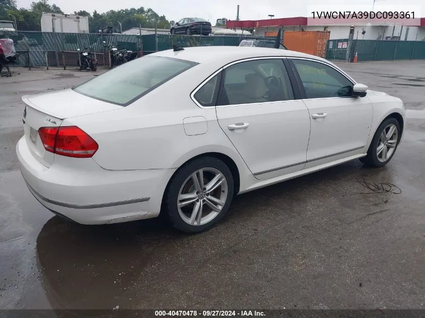 2013 Volkswagen Passat 2.0L Tdi Sel Premium VIN: 1VWCN7A39DC093361 Lot: 40470478