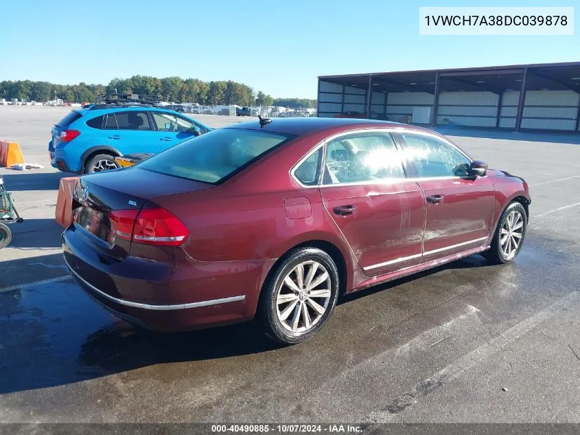 2013 Volkswagen Passat 2.5L Sel Premium VIN: 1VWCH7A38DC039878 Lot: 40490885