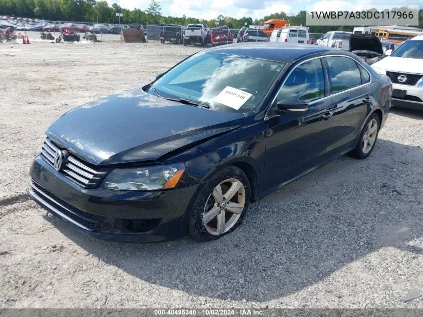 2013 Volkswagen Passat 2.5L Se VIN: 1VWBP7A33DC117966 Lot: 40495340