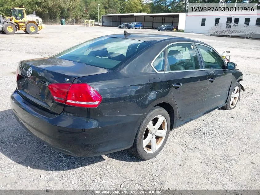 1VWBP7A33DC117966 2013 Volkswagen Passat 2.5L Se