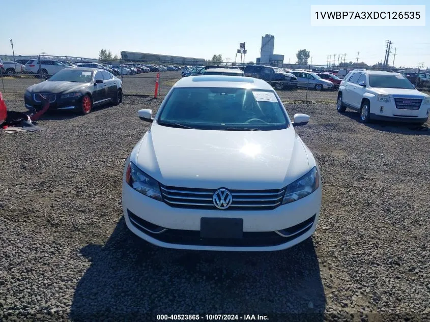 2013 Volkswagen Passat 2.5L Se VIN: 1VWBP7A3XDC126535 Lot: 40523865