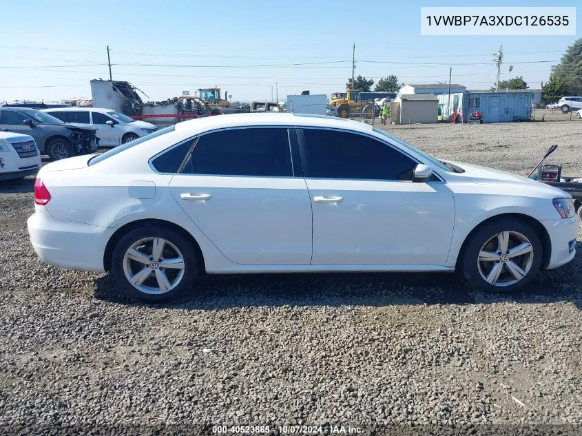 2013 Volkswagen Passat 2.5L Se VIN: 1VWBP7A3XDC126535 Lot: 40523865